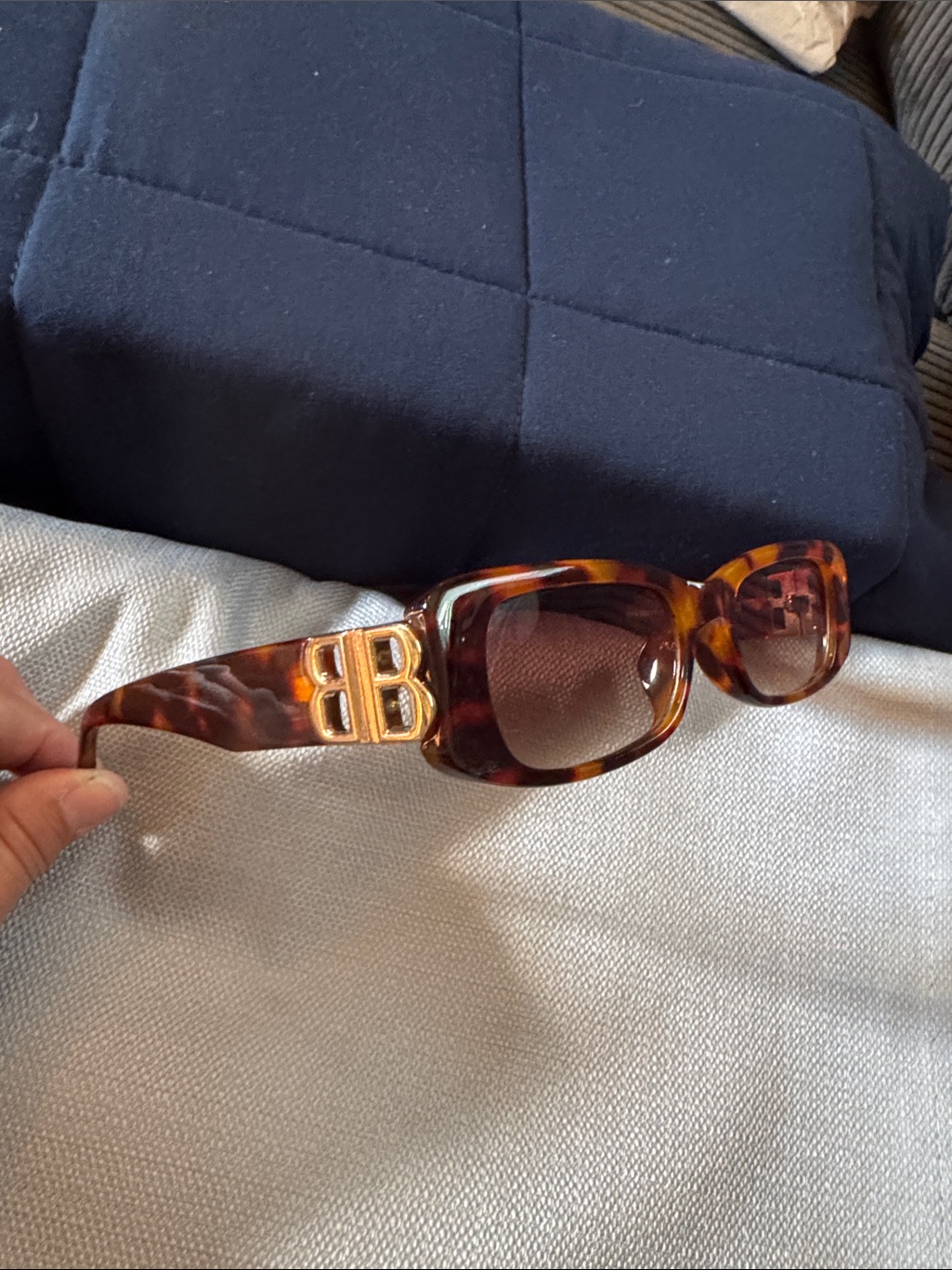Balenciaga Tortoiseshell Sunglasses Amber Brown